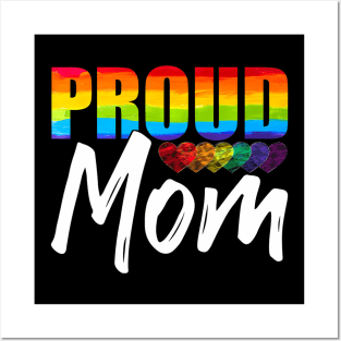 Flag Heart Queer Parent Pride Month Proud Mom LGBT Posters and Art